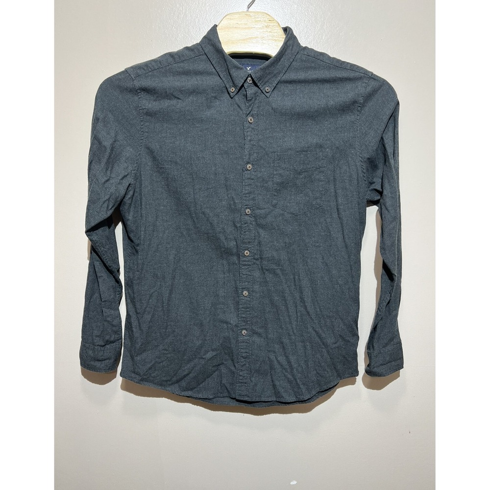 American Eagle Outfitters Shirt Mens XL‎  Gray Button Seriously Soft Cotton